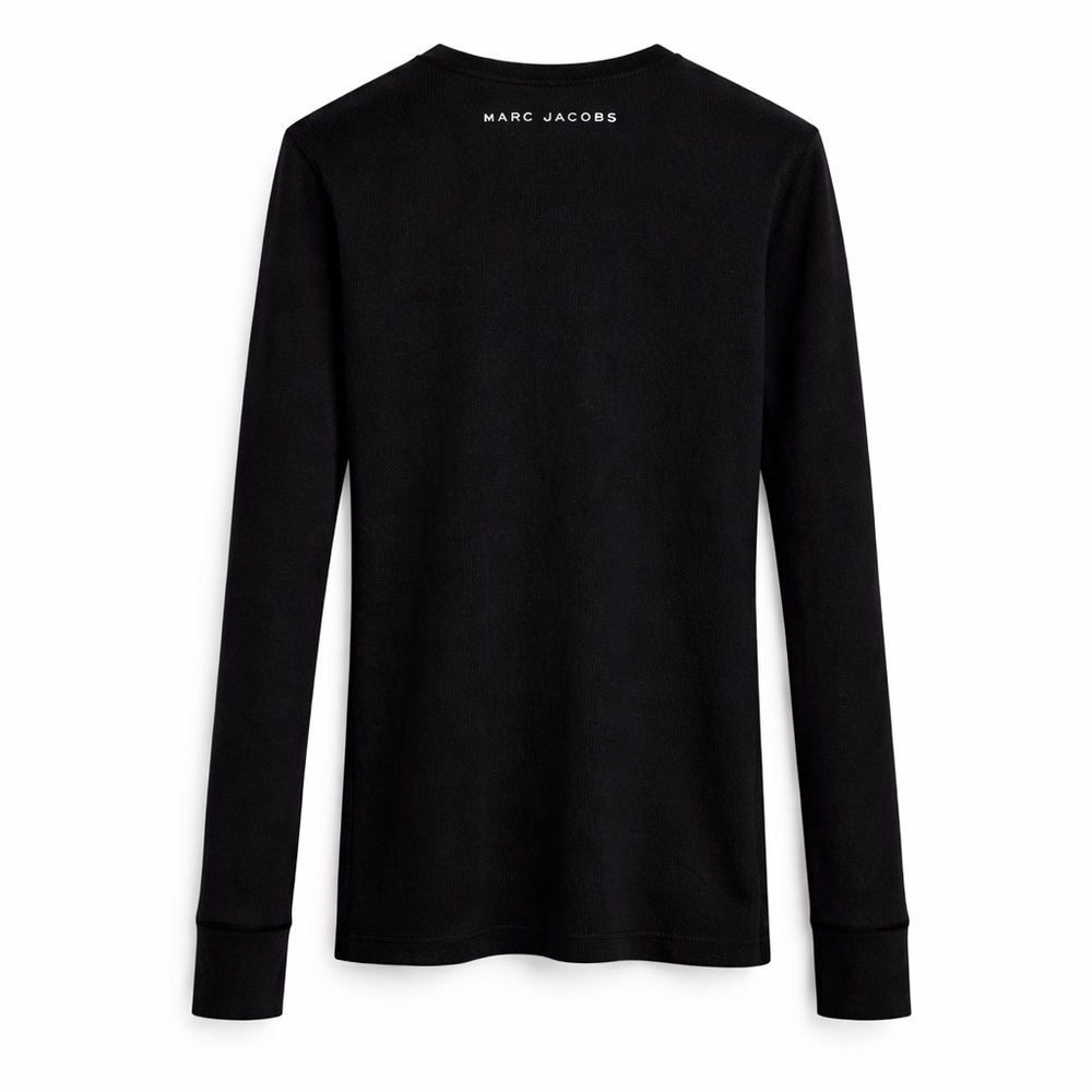 Vintage Marc Jacobs Black Long Sleeve Tee Mens M Made in USA Minimalist - Picture 2 of 6
